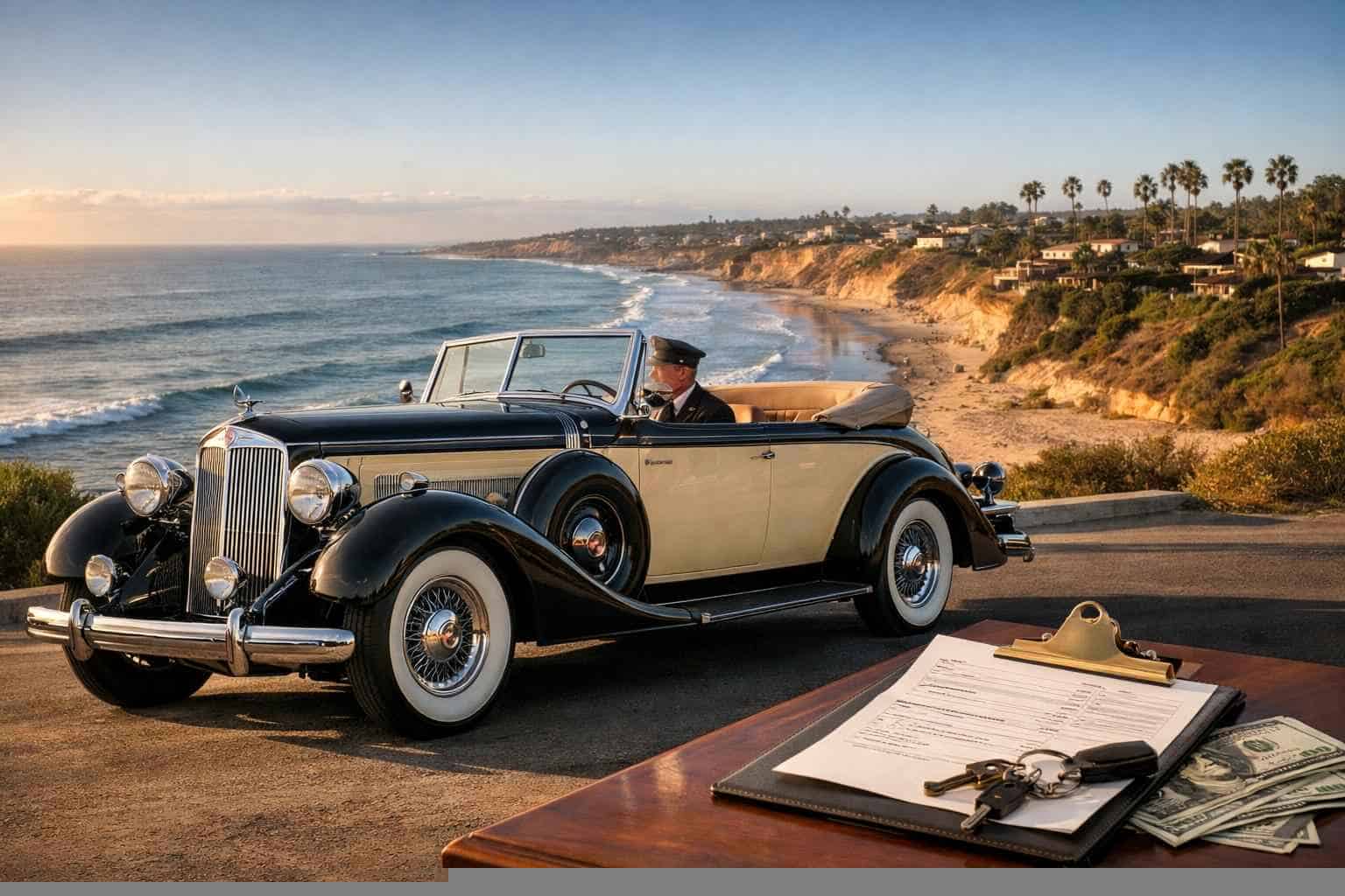 Antique Vehicle Rental with Driver Prices in Solana Beach CA
