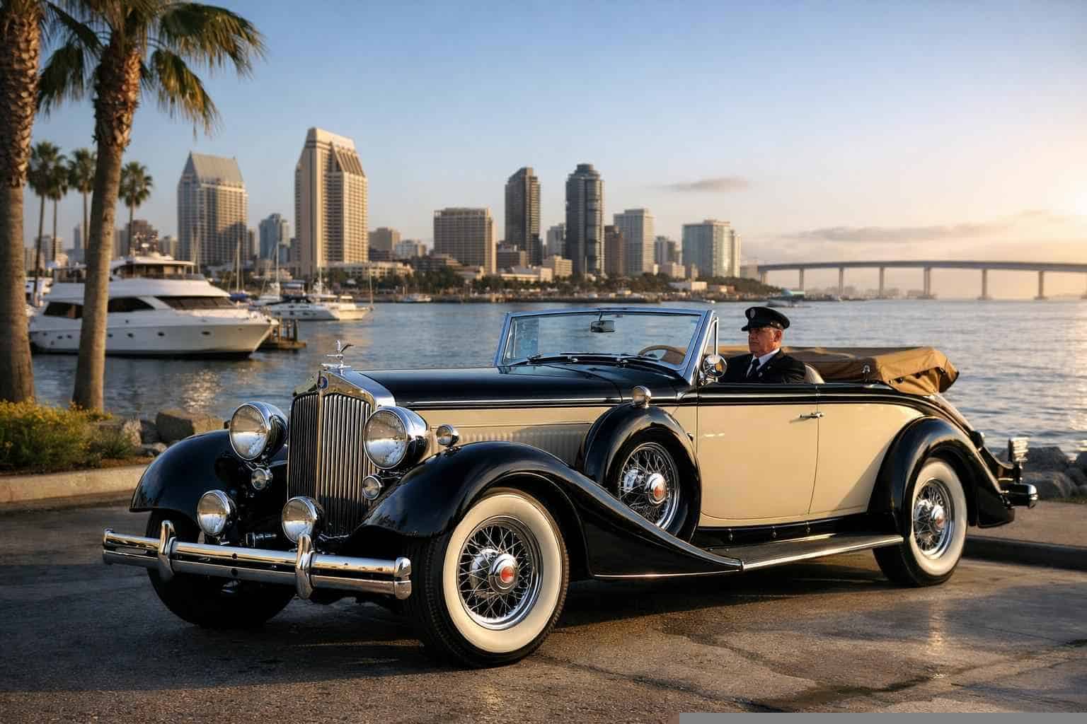 Antique Vehicle Rental with Driver Services in San Diego