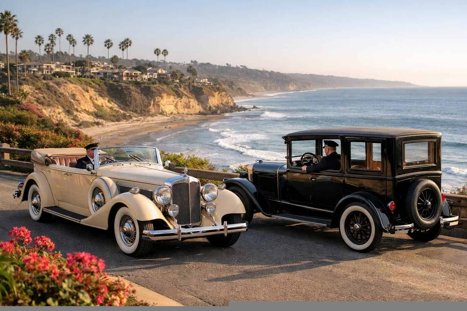 Antique Vehicles with Driver in Del Mar California