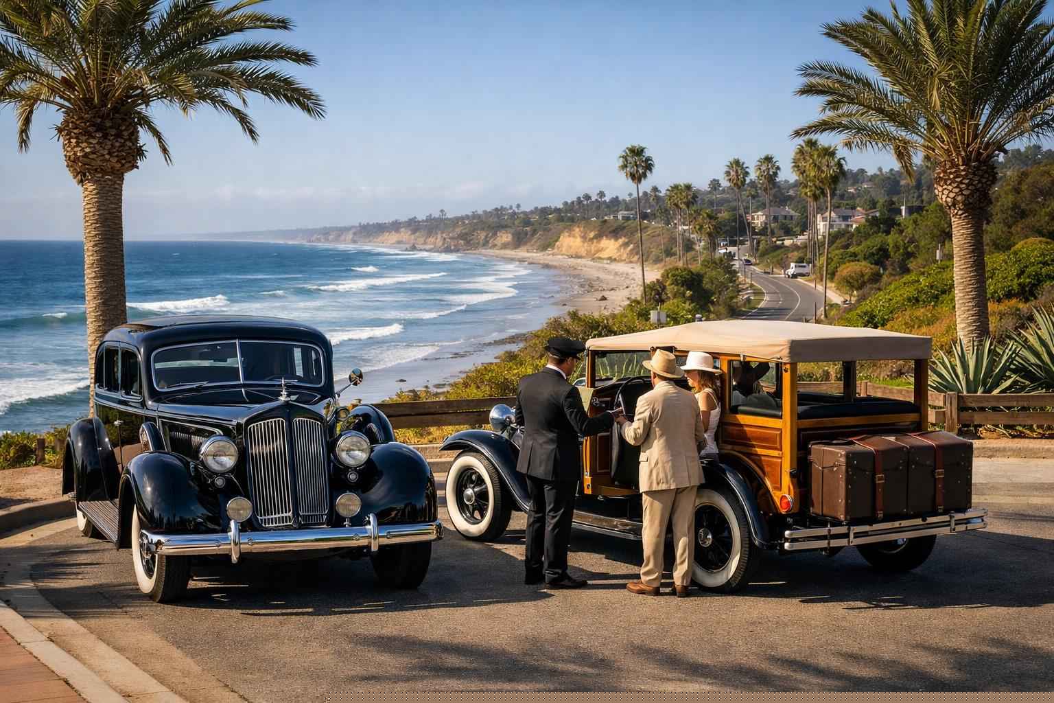 Antique Vehicles with Driver in Encinitas California