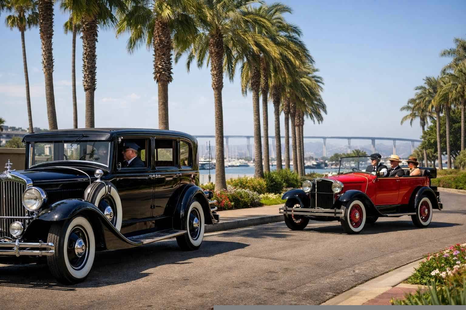 Antique Vehicles with Driver in National City California