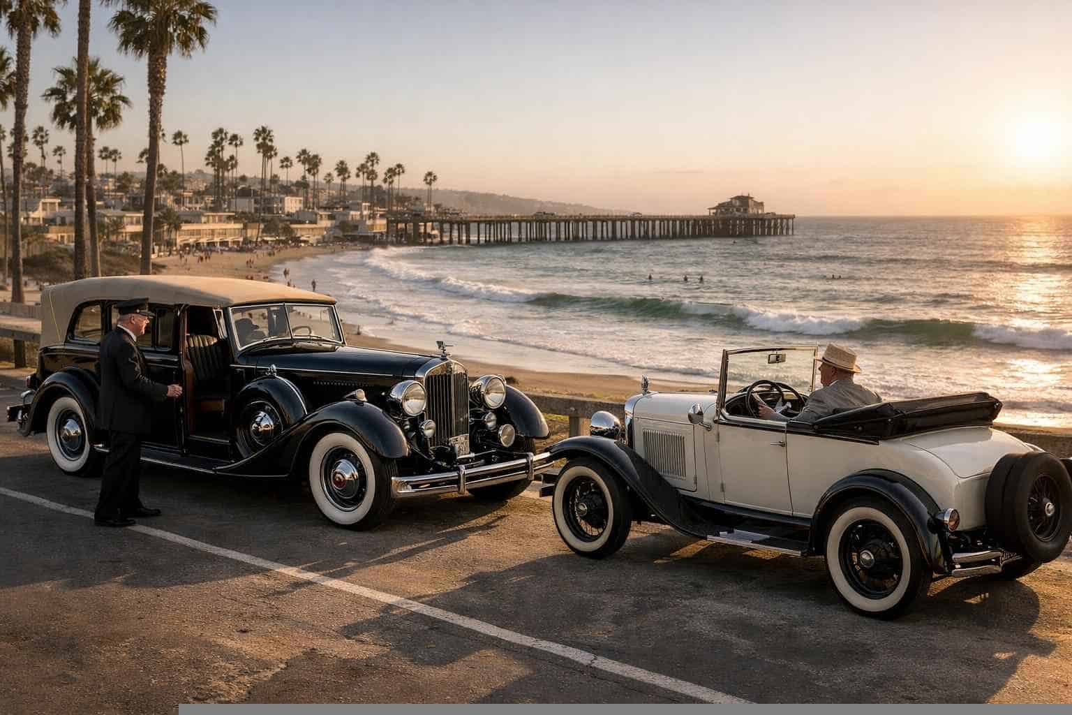 Antique Vehicles with Driver in Oceanside California