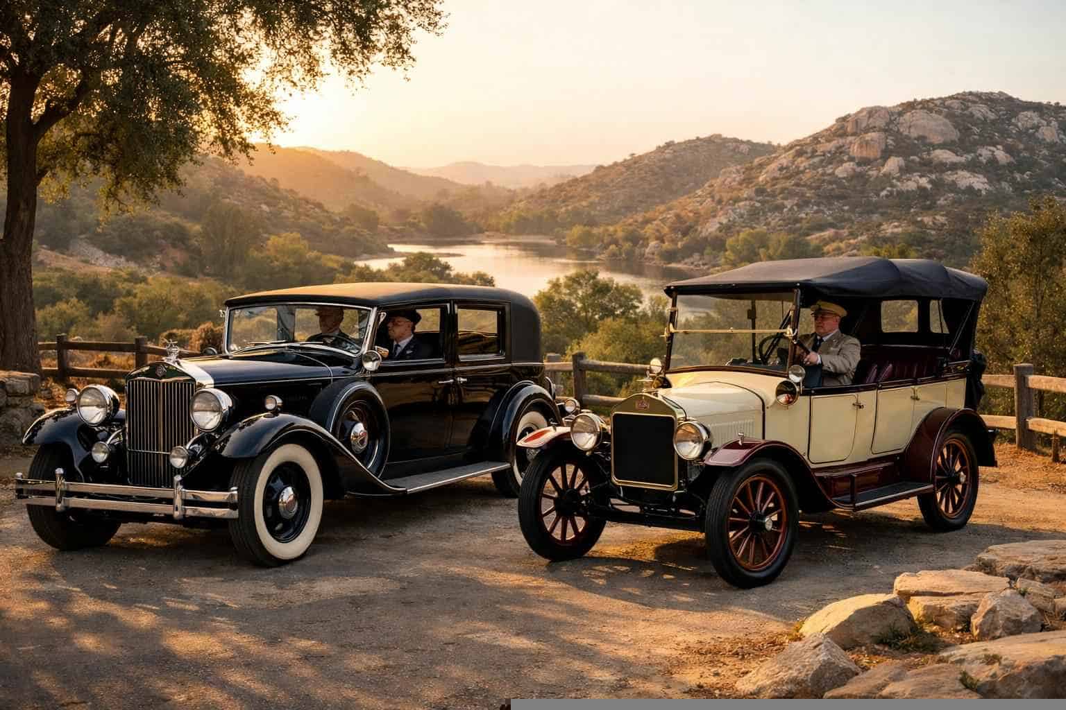 Antique Vehicles with Driver in Poway California