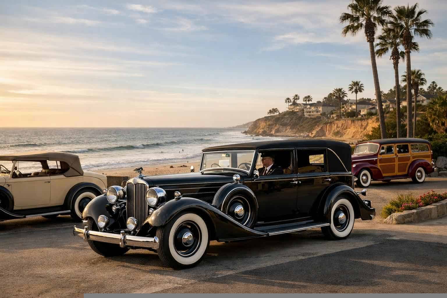 Antique Vehicles with Driver in Solana Beach California