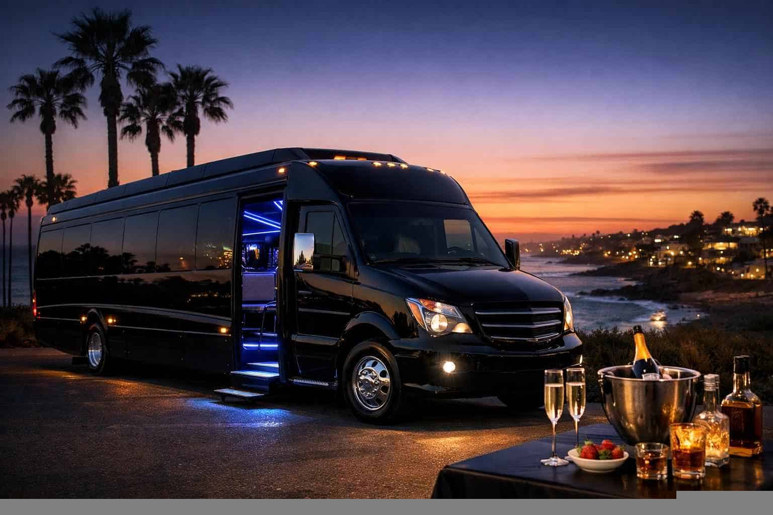 Best Black Party Bus Rental in Carlsbad California
