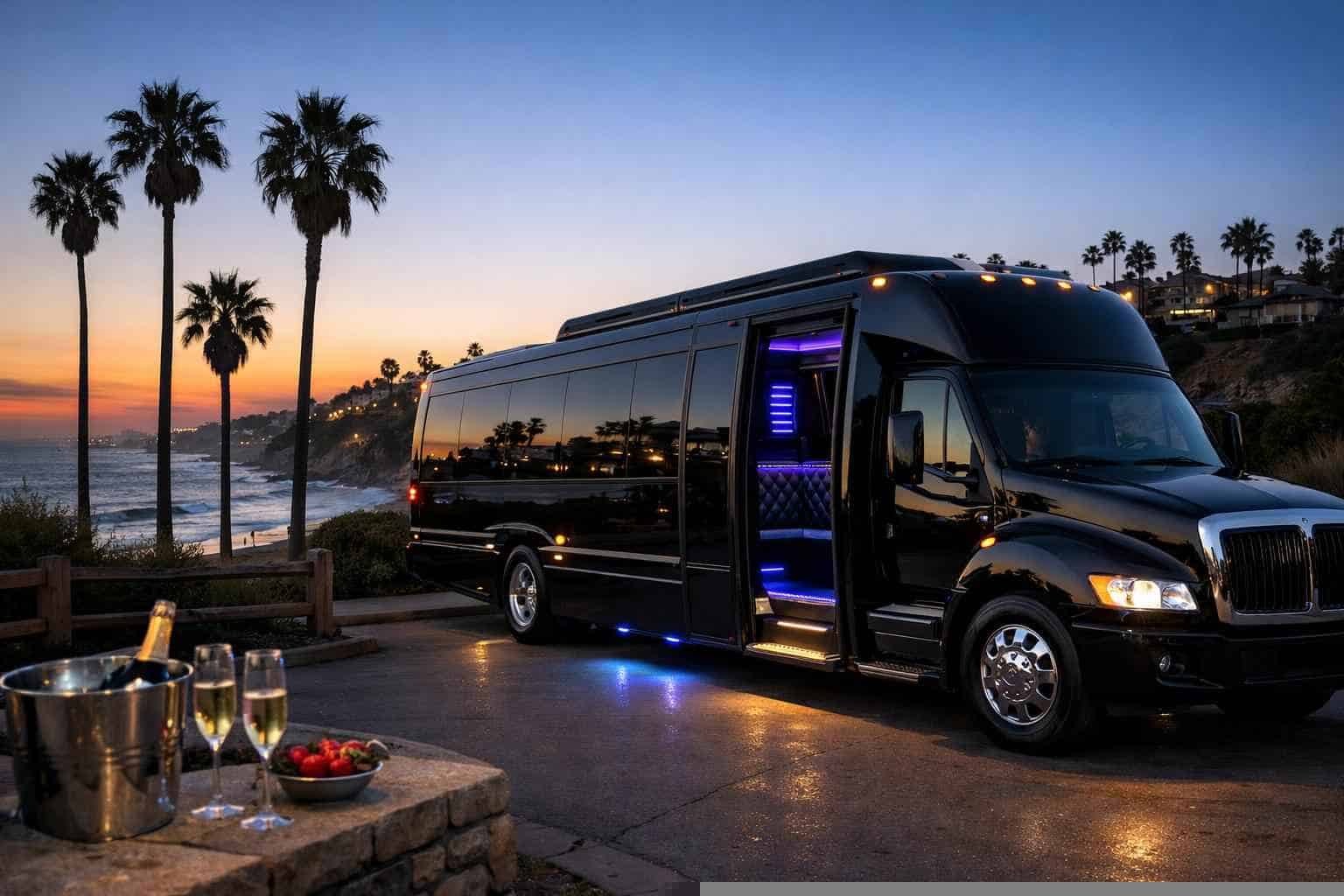 Best Black Party Bus Rental in Encinitas California