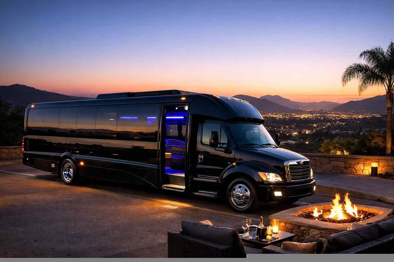 Best Black Party Bus Rental in Poway California