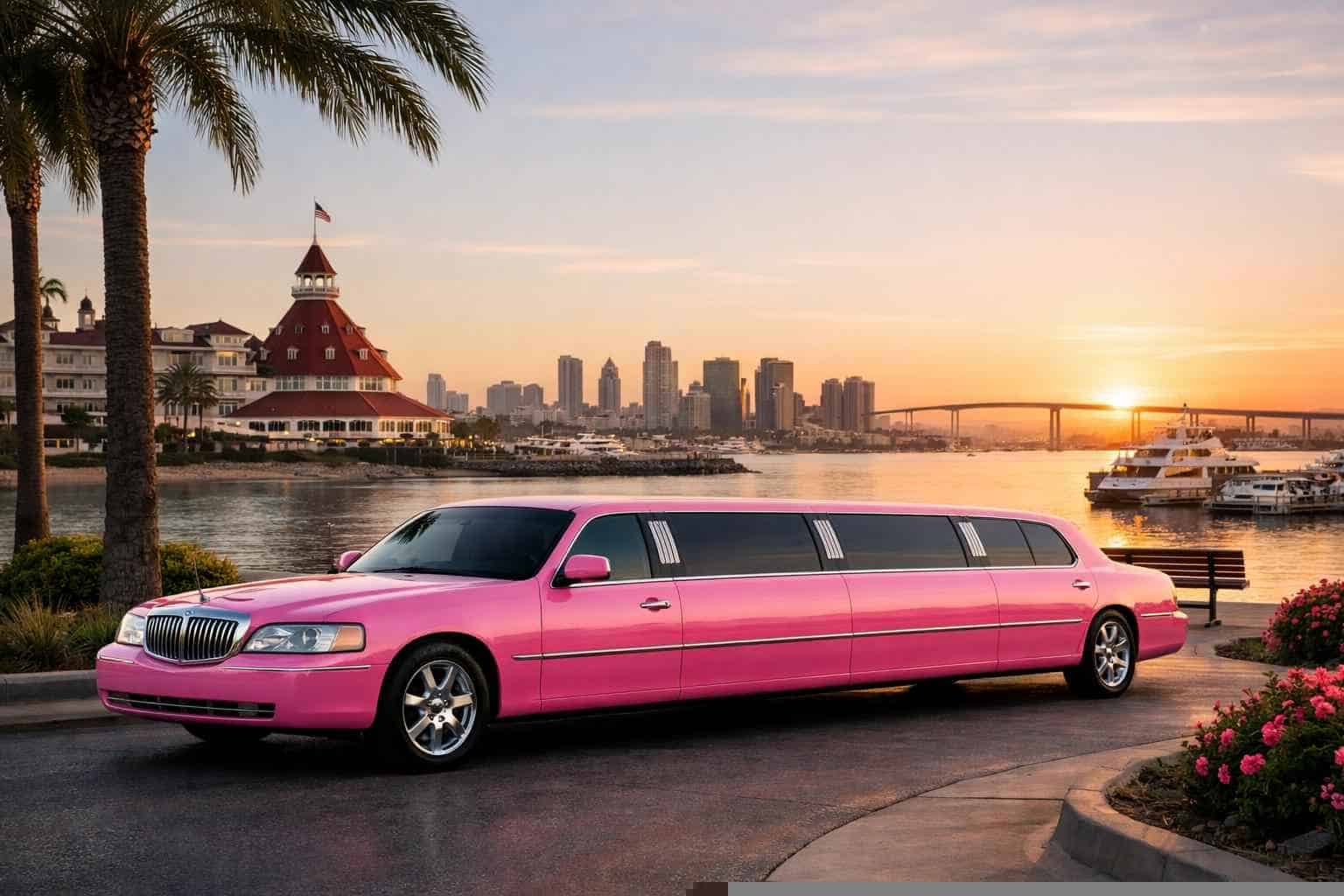 Best Pink Limo Rental in Coronado California