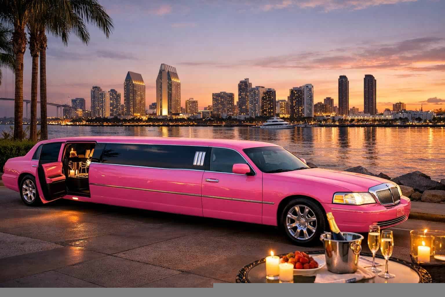 Best Pink Limo Rental in San Diego California