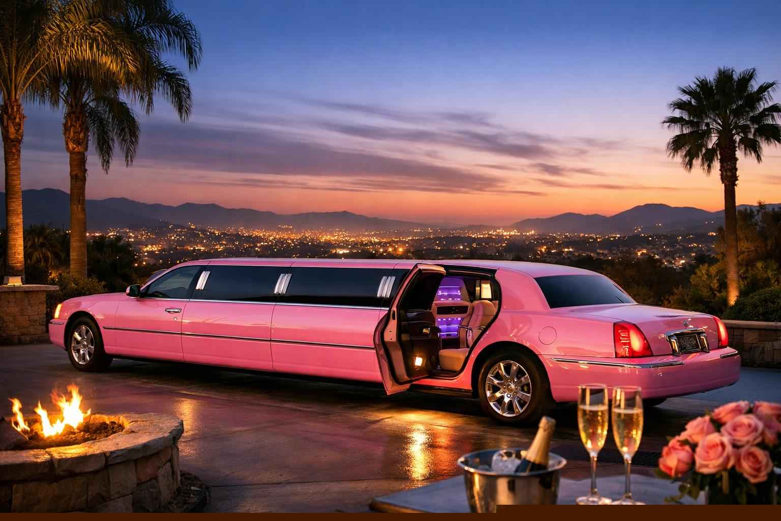 Best Pink Limo Rental in Vista California