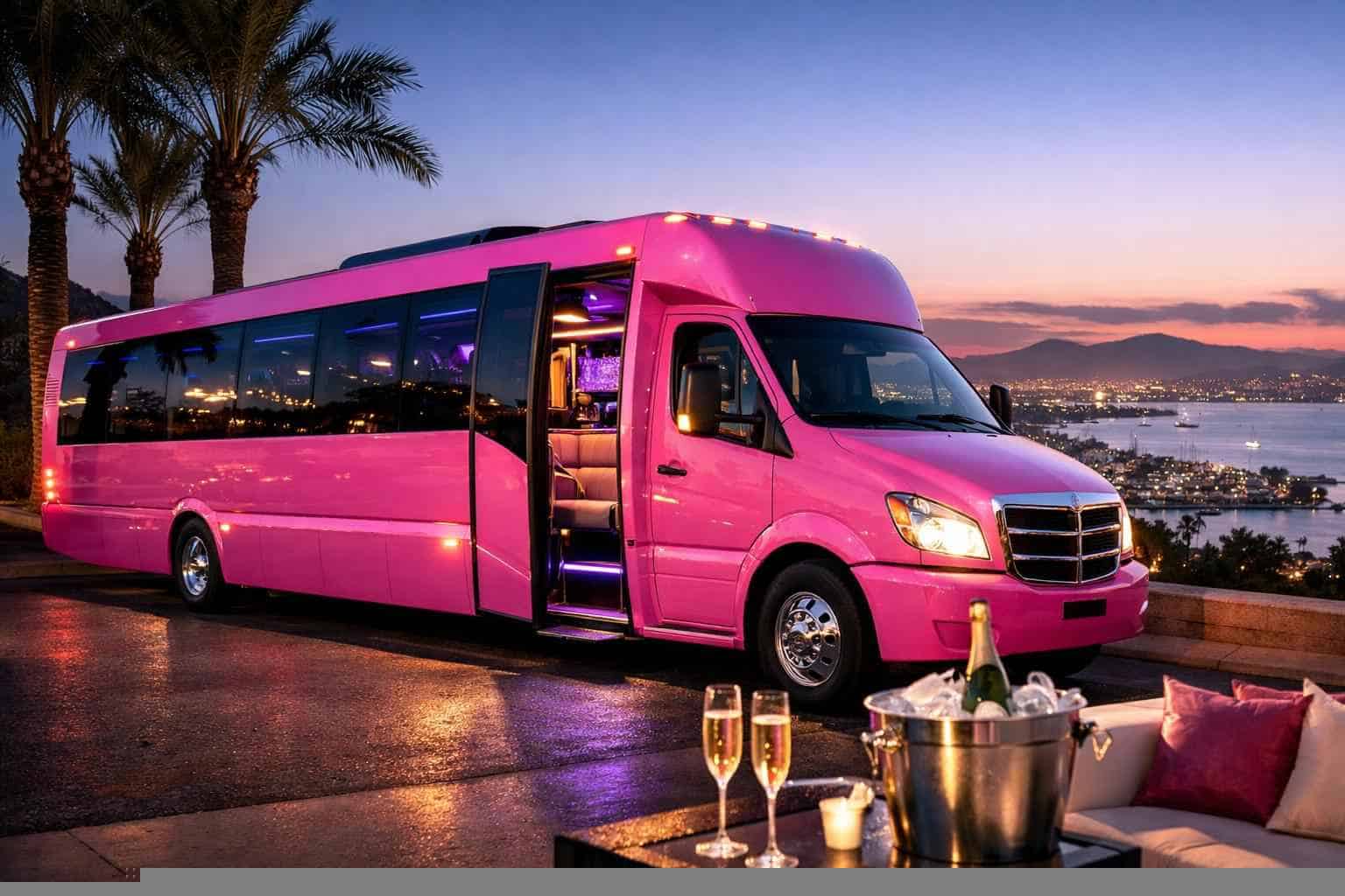 Best Pink Party Bus Rental in Chula Vista California