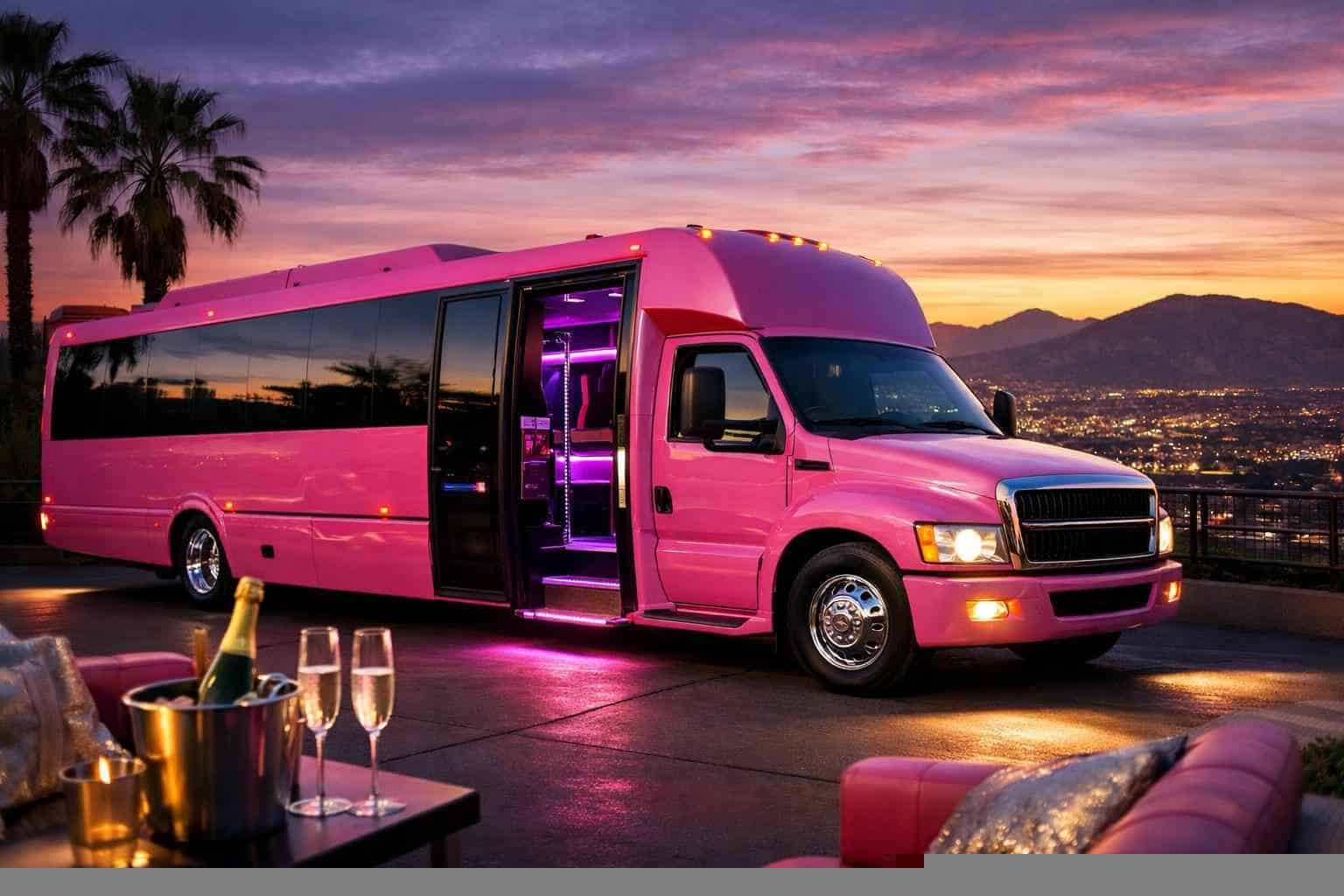 Best Pink Party Bus Rental in El Cajon California