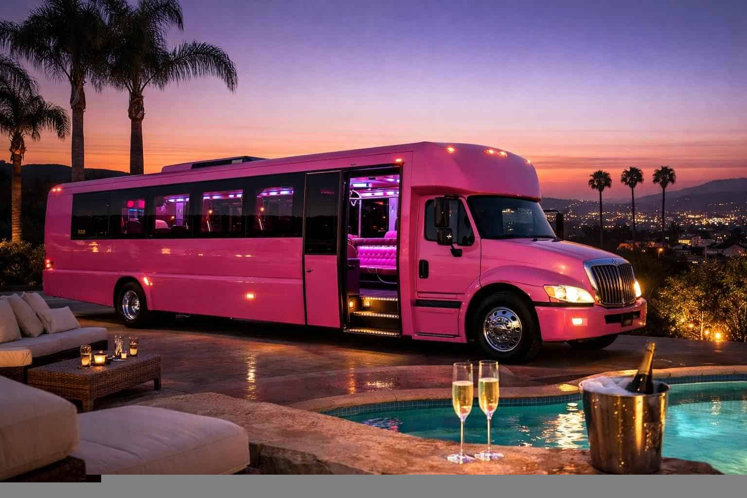 Best Pink Party Bus Rental in La Mesa California