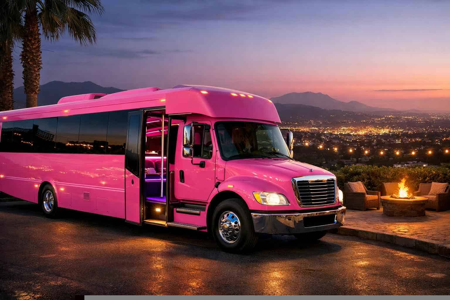 Best Pink Party Bus Rental in Vista California