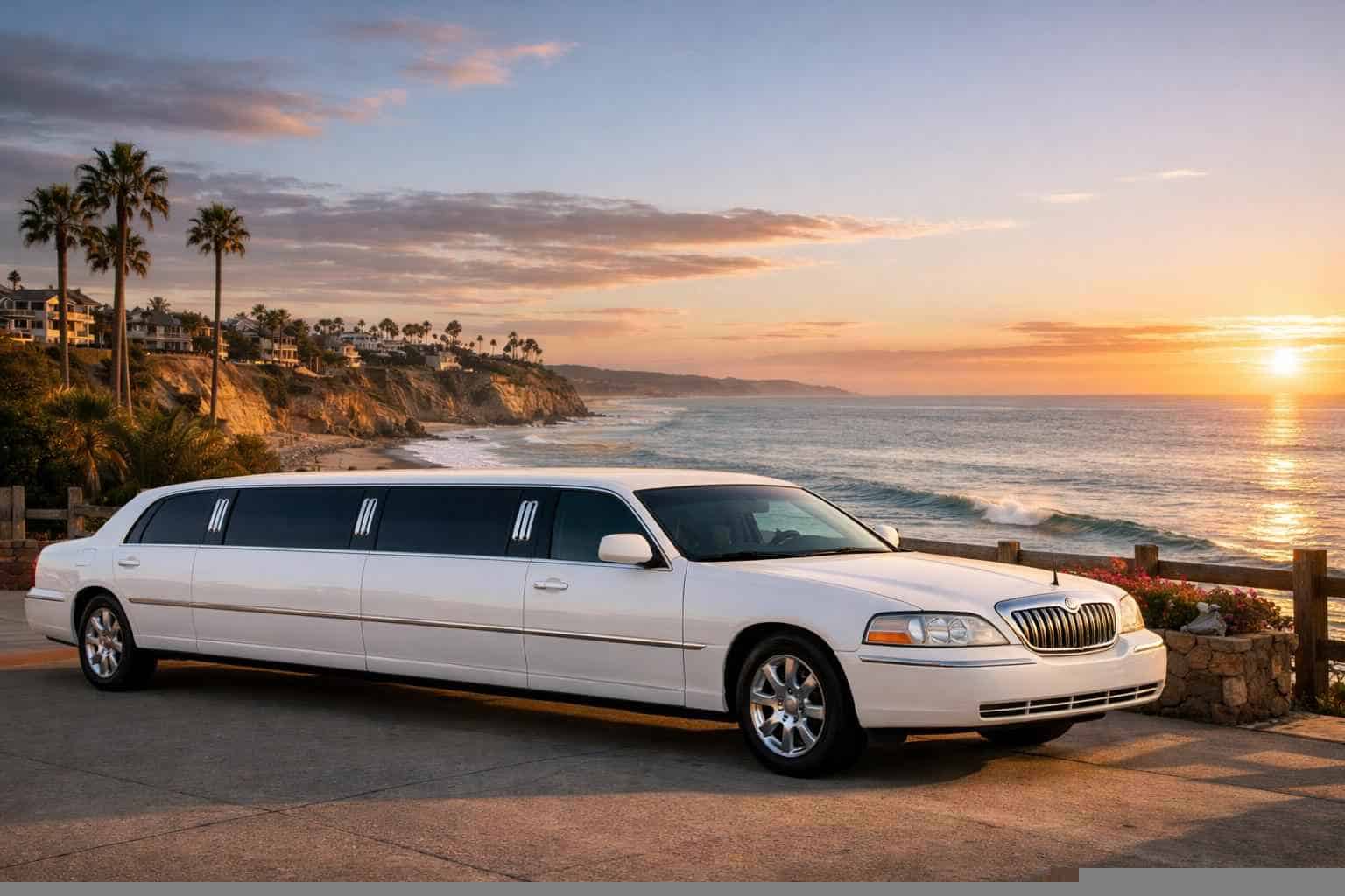 Best White Limo Rental in Solana Beach California