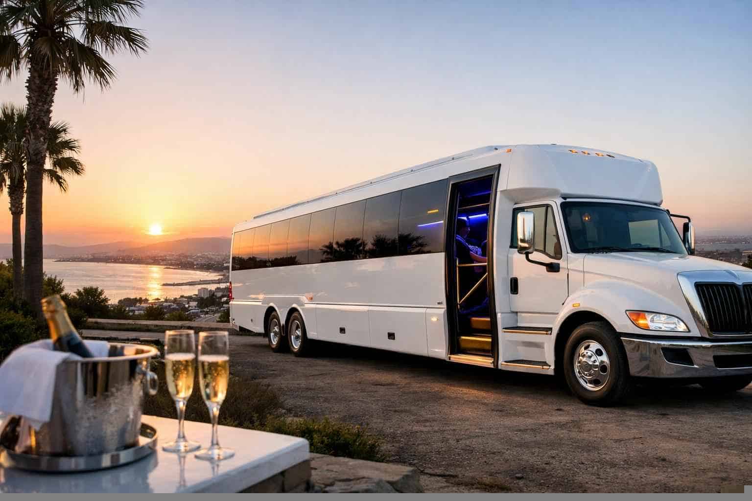 Best White Party Bus Rental in Chula Vista California