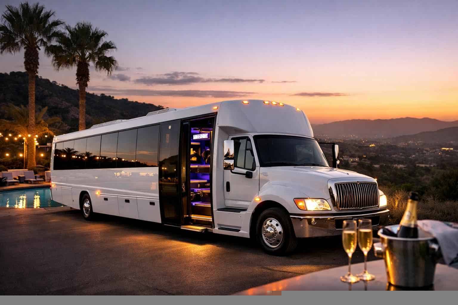 Best White Party Bus Rental in Escondido California