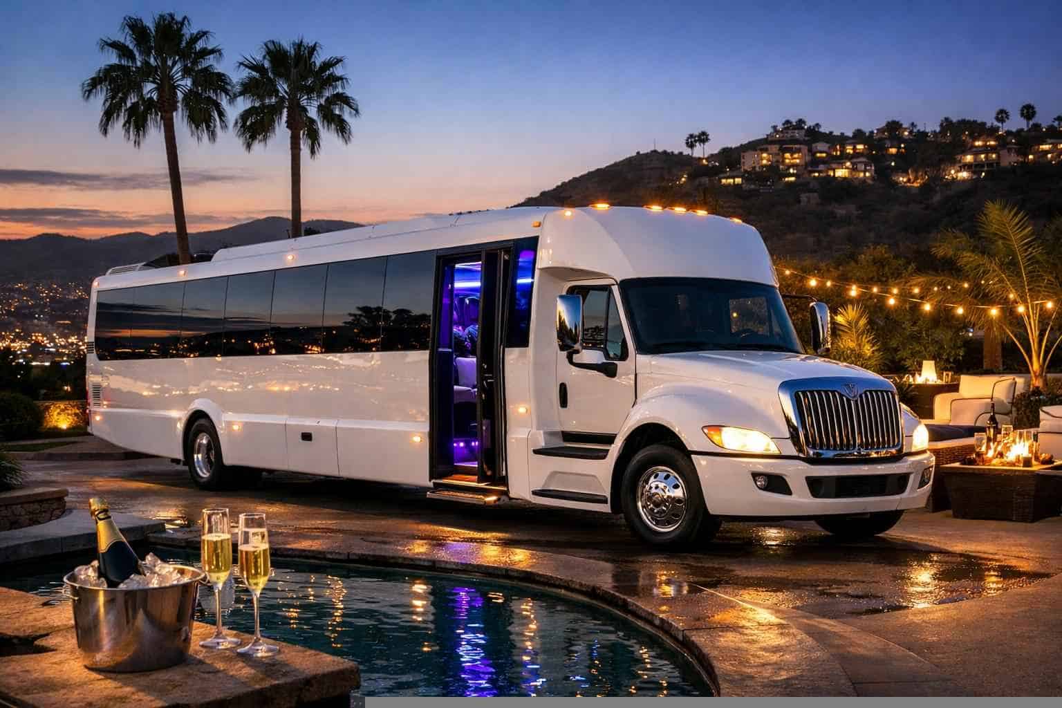 Best White Party Bus Rental In La Mesa California