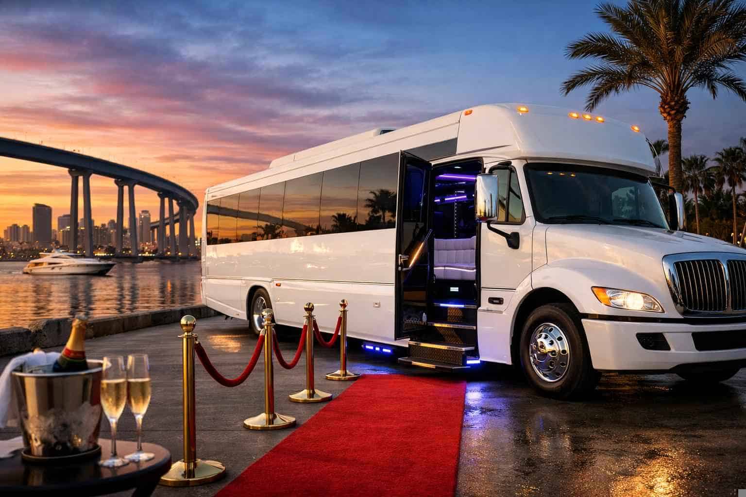 Best White Party Bus Rental in National City California
