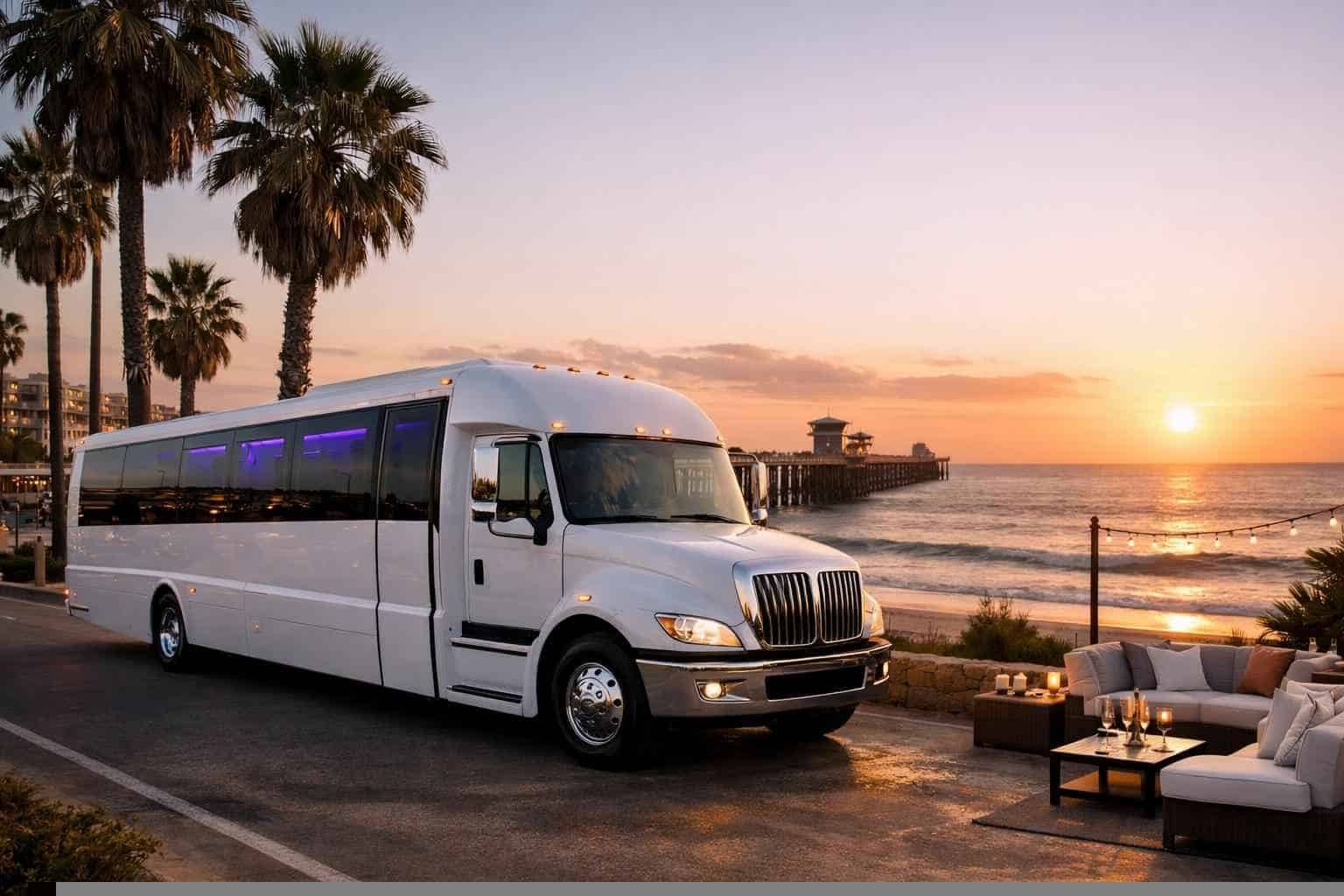 Best White Party Bus Rental in Oceanside California