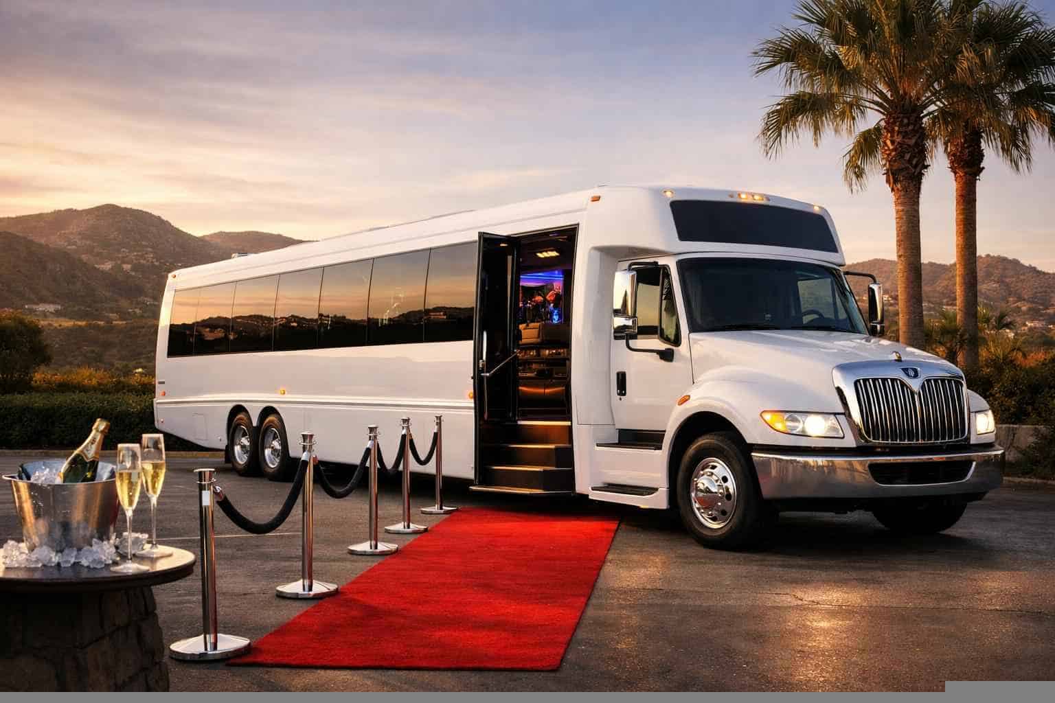 Best White Party Bus Rental in Poway California