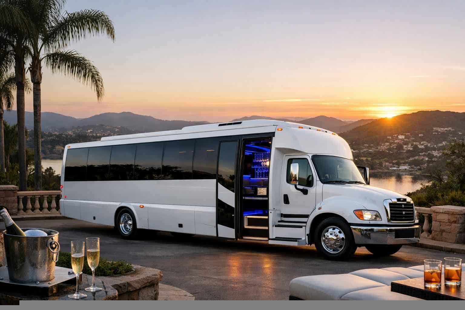 Best White Party Bus Rental in San Marcos California