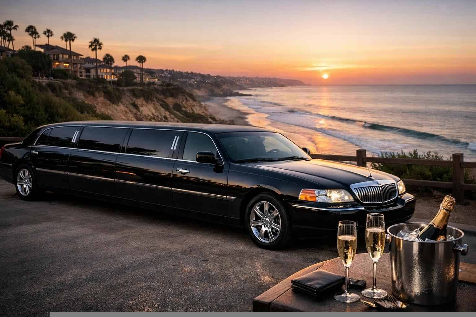 Black Limo Rental Prices in Del Mar CA