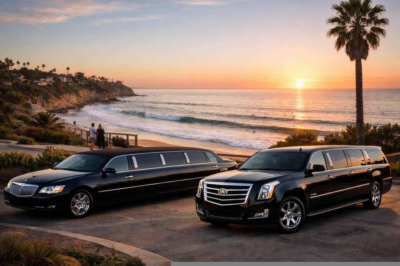 Black Limousines in Solana Beach California