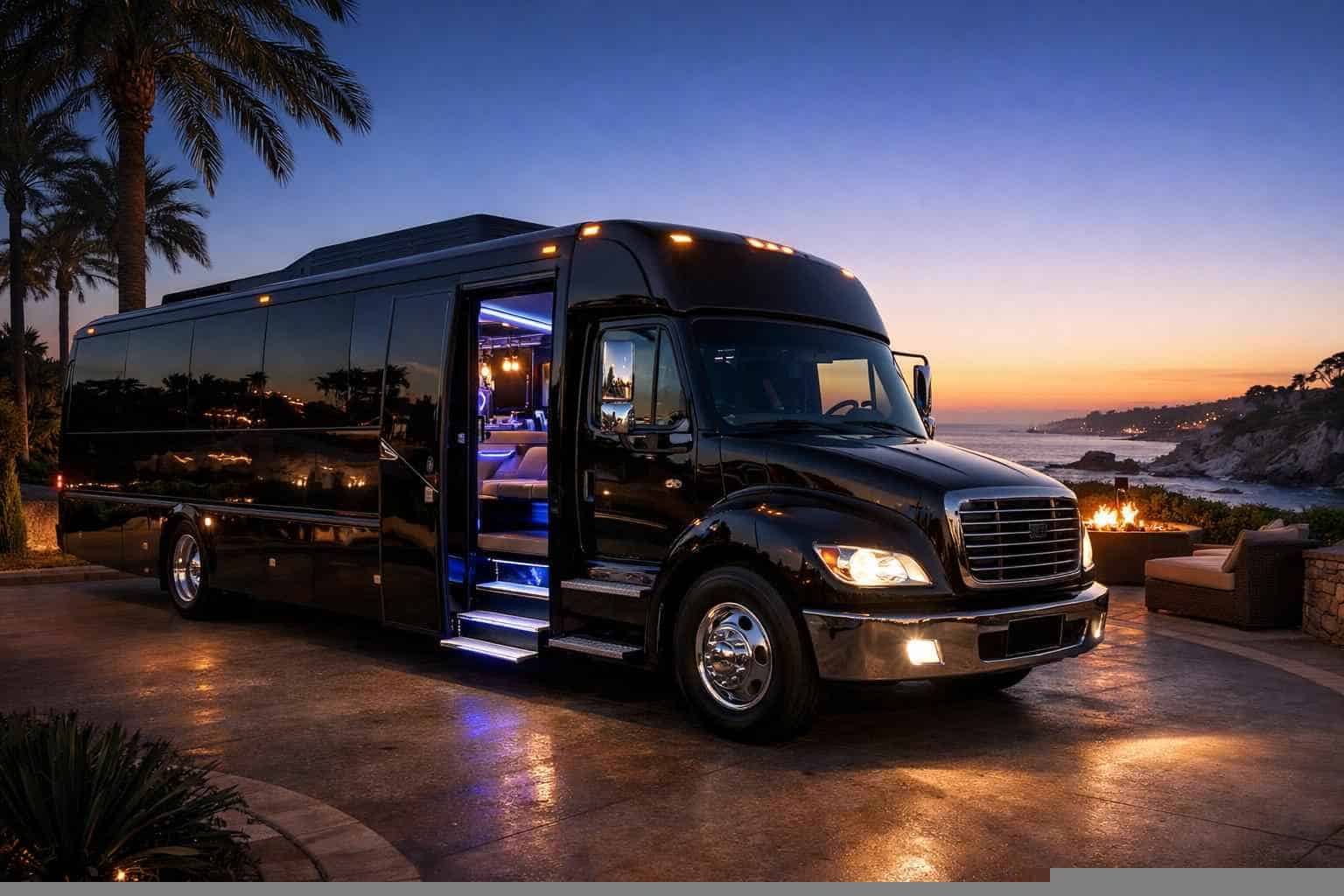 Black Party Bus Rental Carlsbad CA
