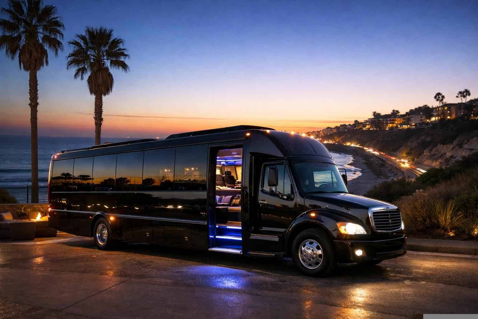 Black Party Bus Rental Del Mar CA