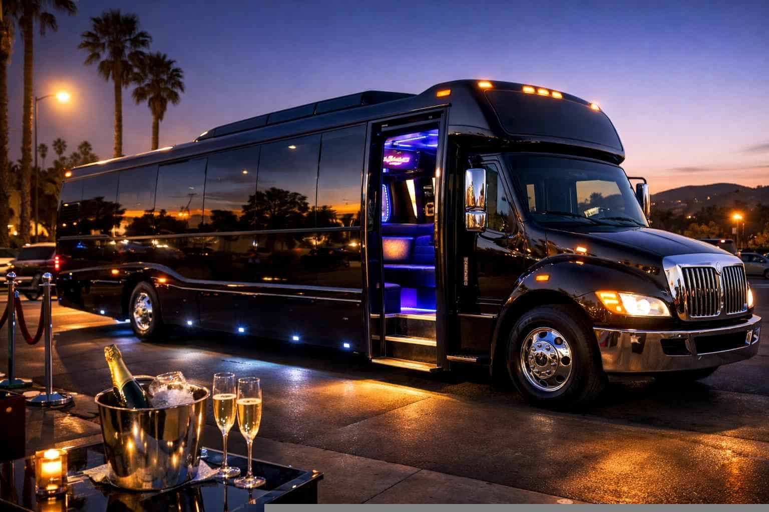 Black Party Bus Rental Lemon Grove CA