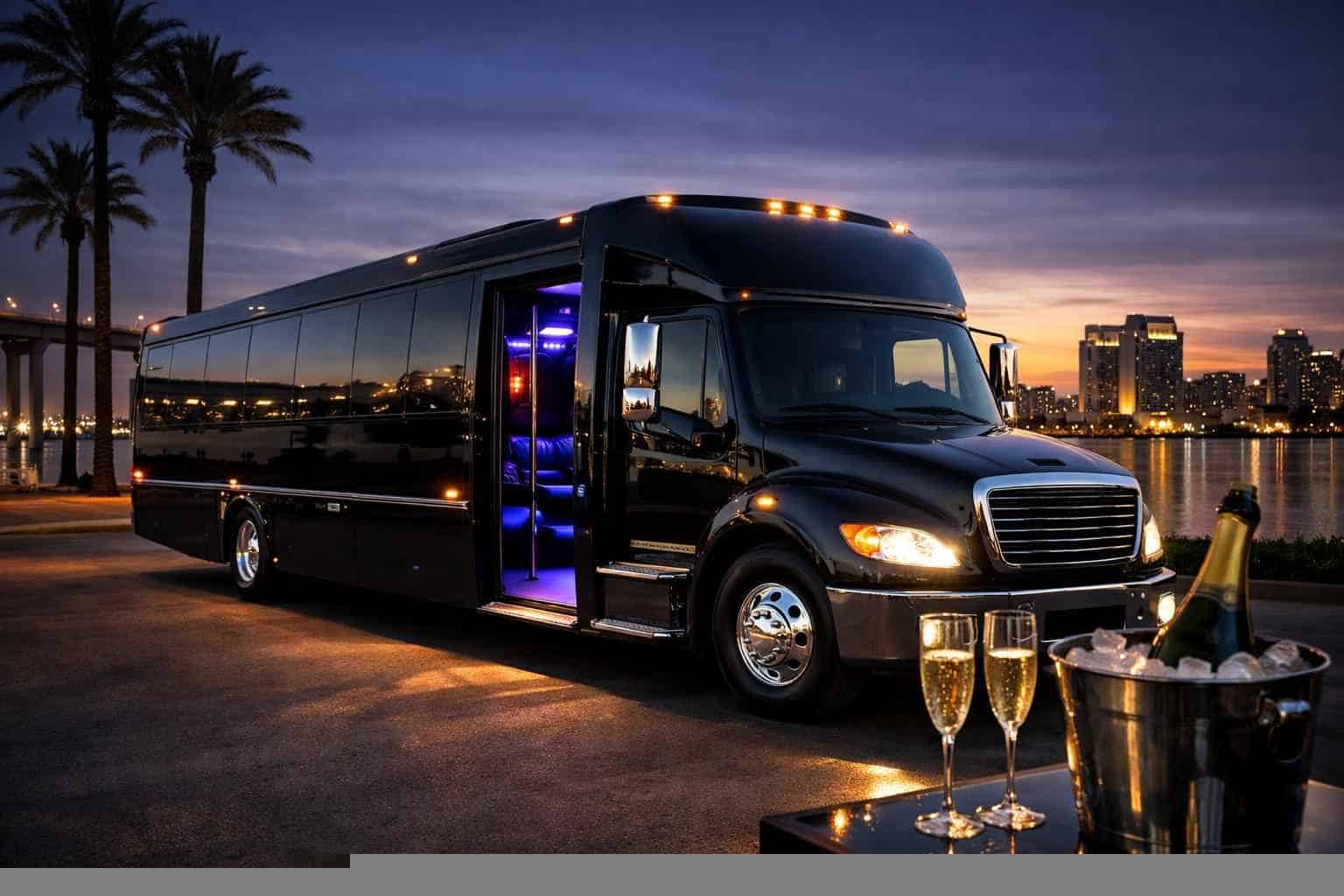 Black Party Bus Rental National City CA