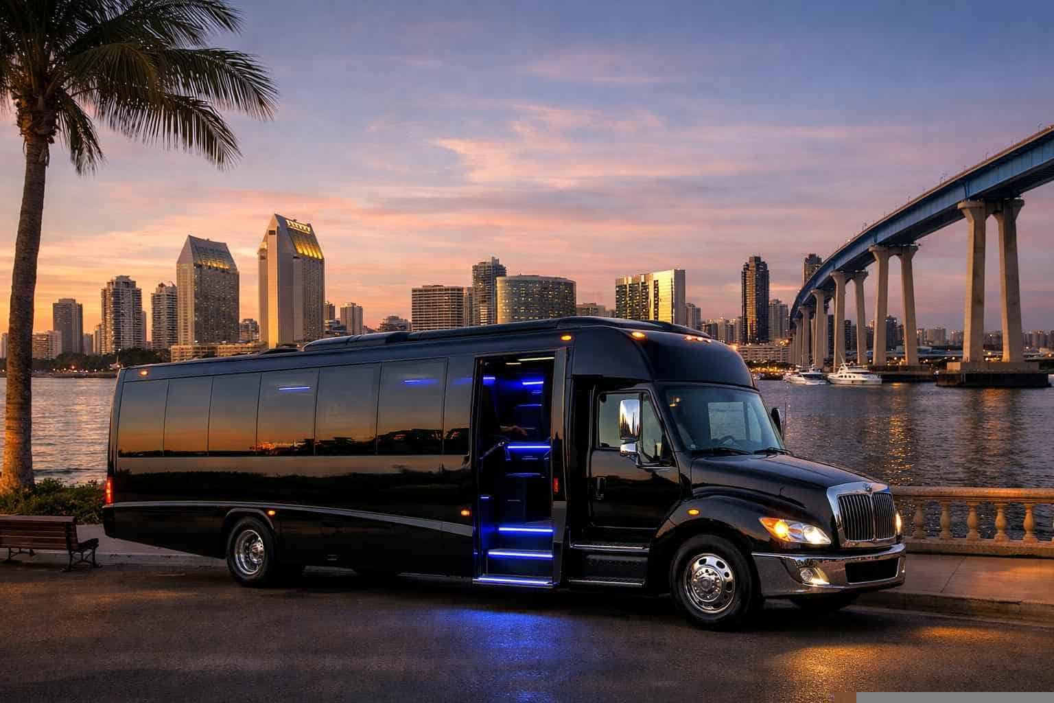 Black Party Bus Rental Near Me Coronado CA