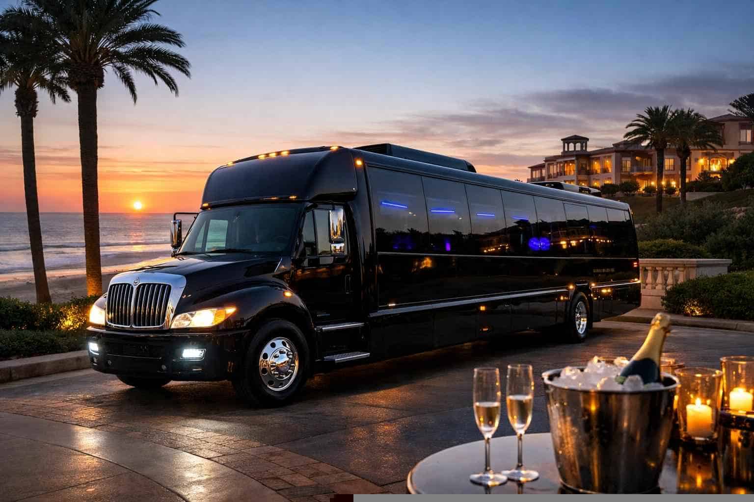 Black Party Bus Rental Near Me Del Mar CA