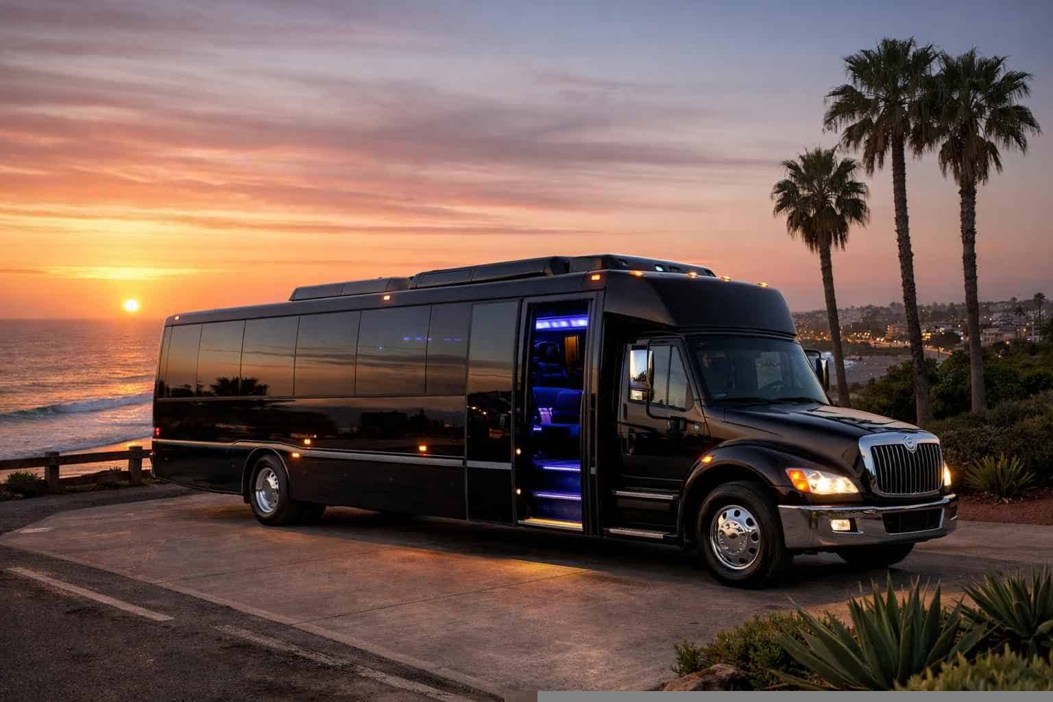 Black Party Bus Rental Near Me Encinitas CA