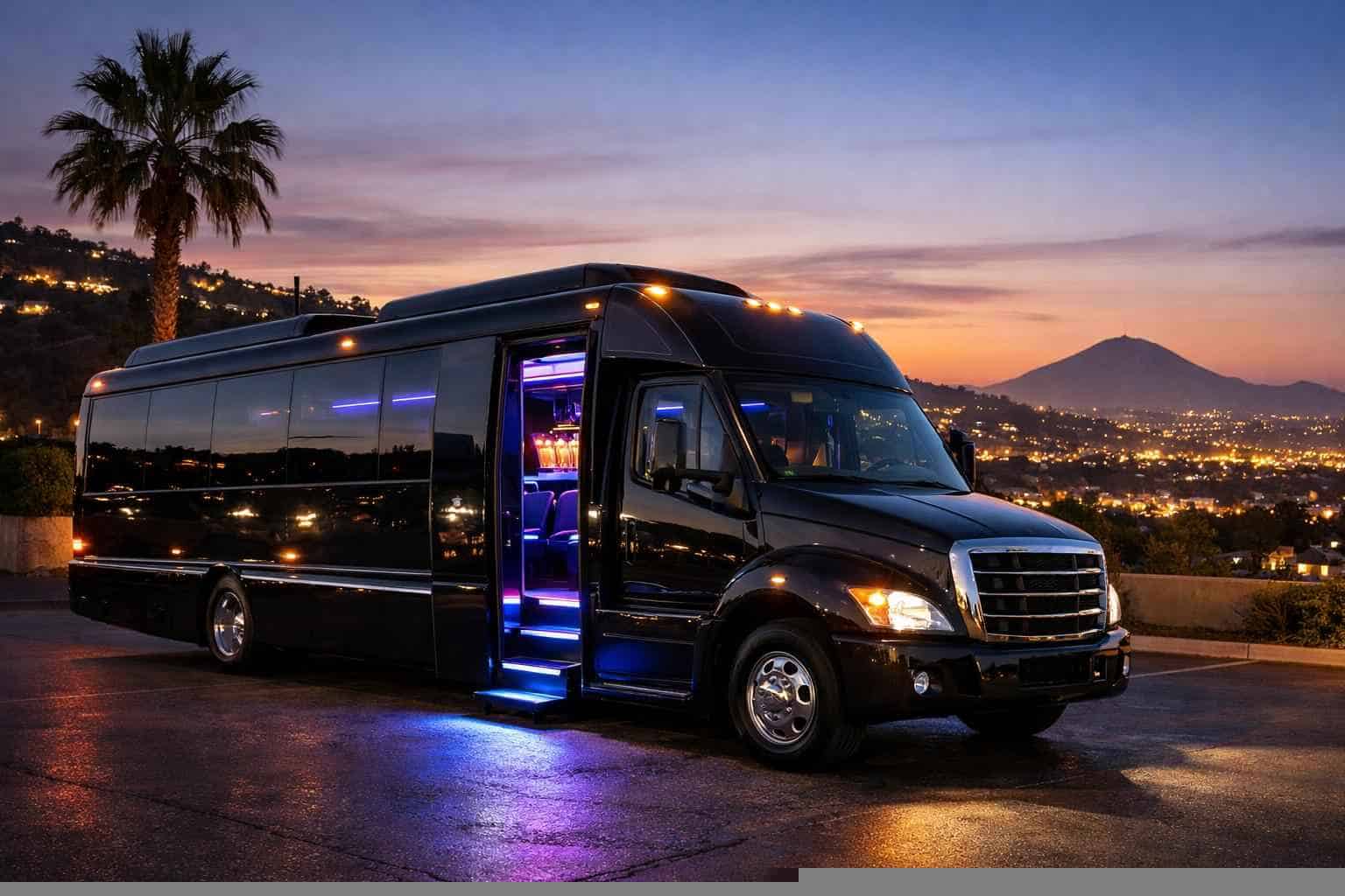 Black Party Bus Rental Near Me La Mesa CA