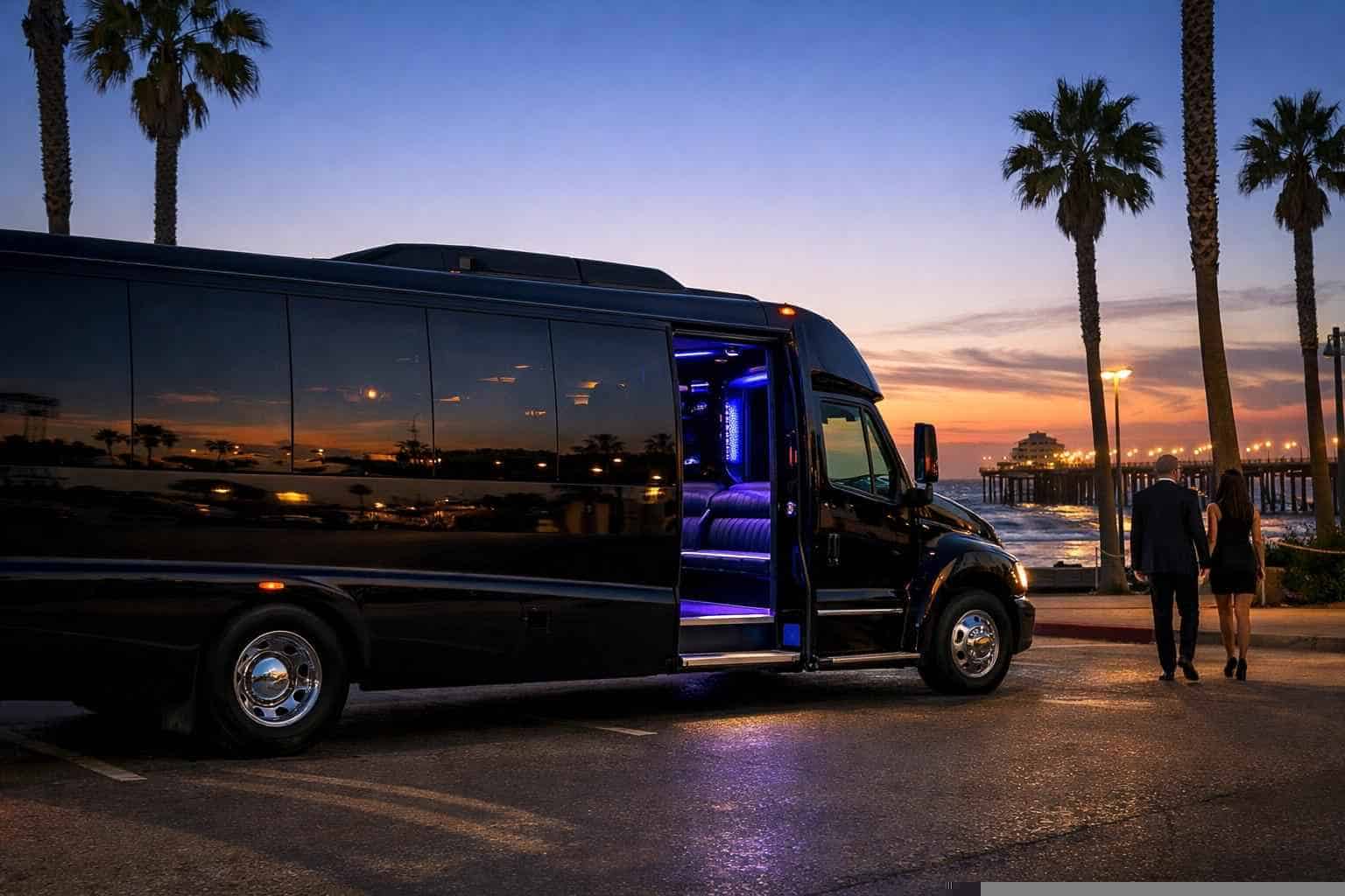 Black Party Bus Rental Near Me Oceanside CA