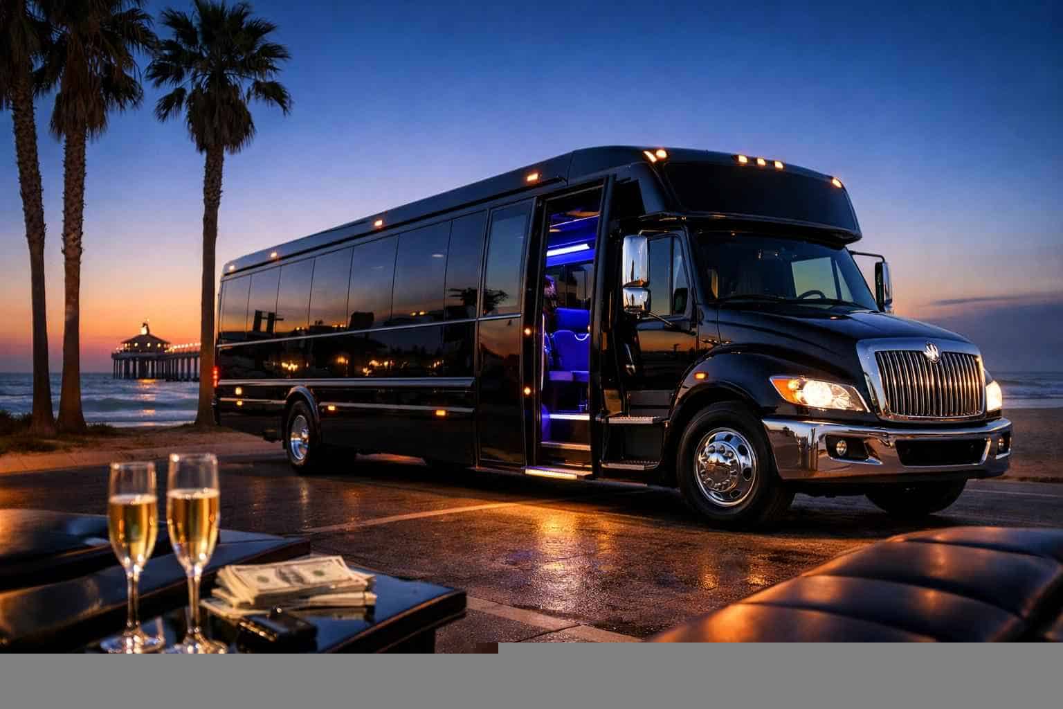 Black Party Bus Rental Prices in Imperial Beach CA