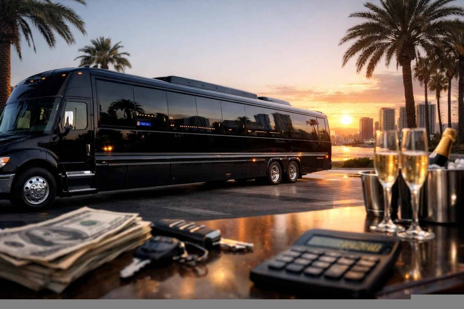 Black Party Bus Rental Prices in National City CA