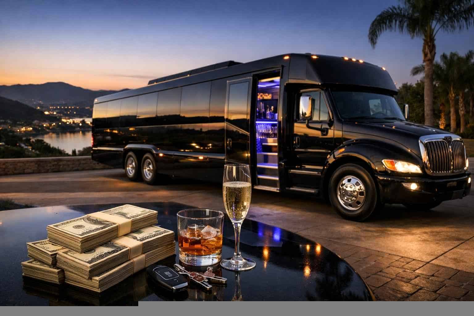 Black Party Bus Rental Prices in San Marcos CA