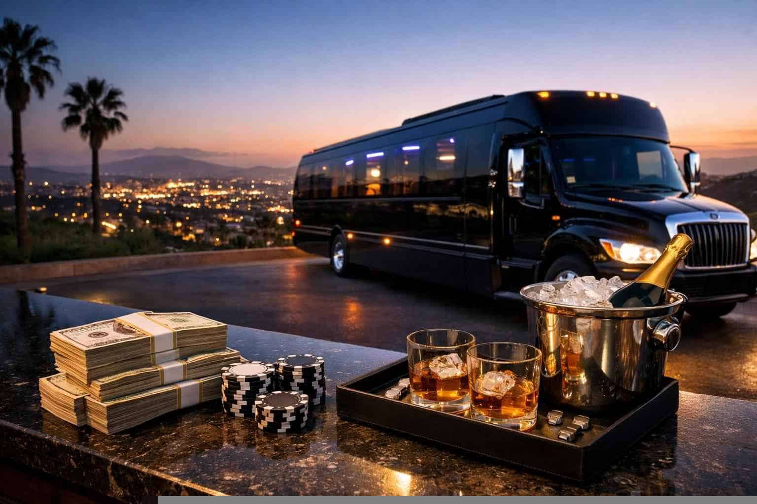 Black Party Bus Rental Prices in Vista CA