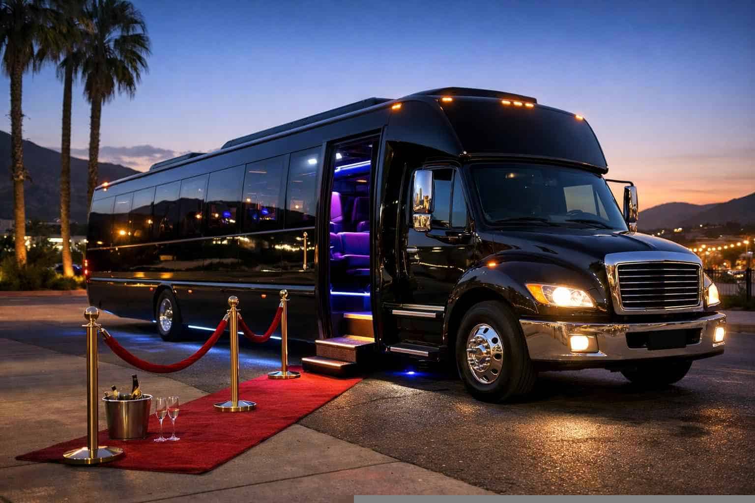 Black Party Bus Rental Santee CA