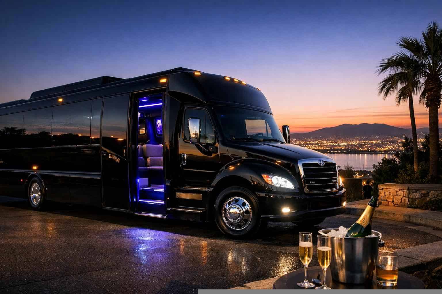 Black Party Bus Rental Services in Chula Vista