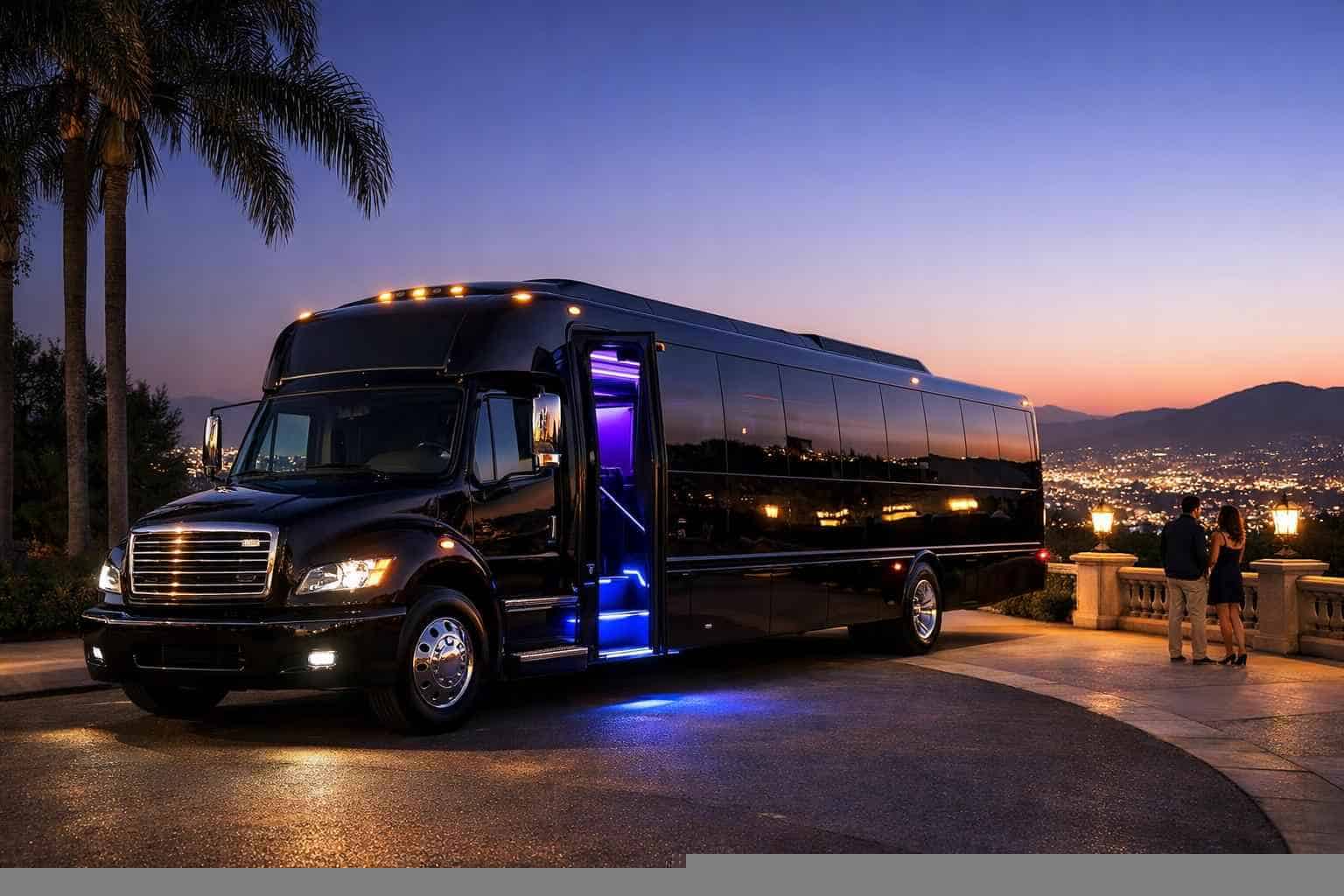 Black Party Bus Rental Services in El Cajon