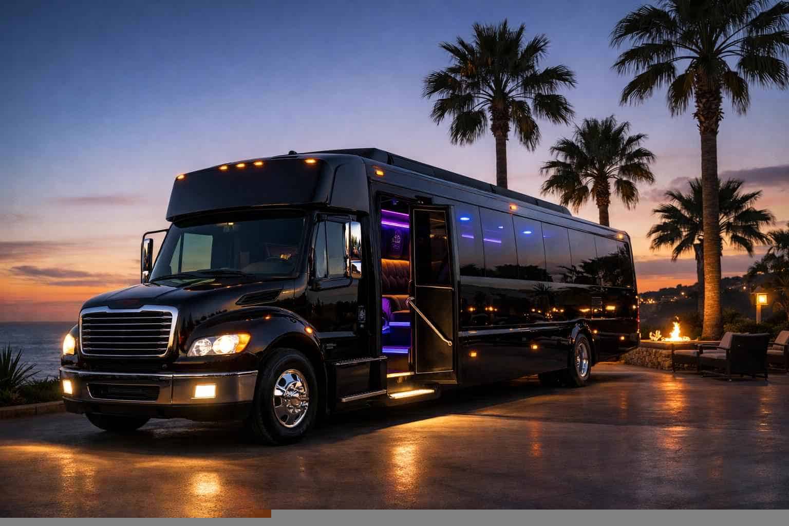 Black Party Bus Rental Services in Encinitas
