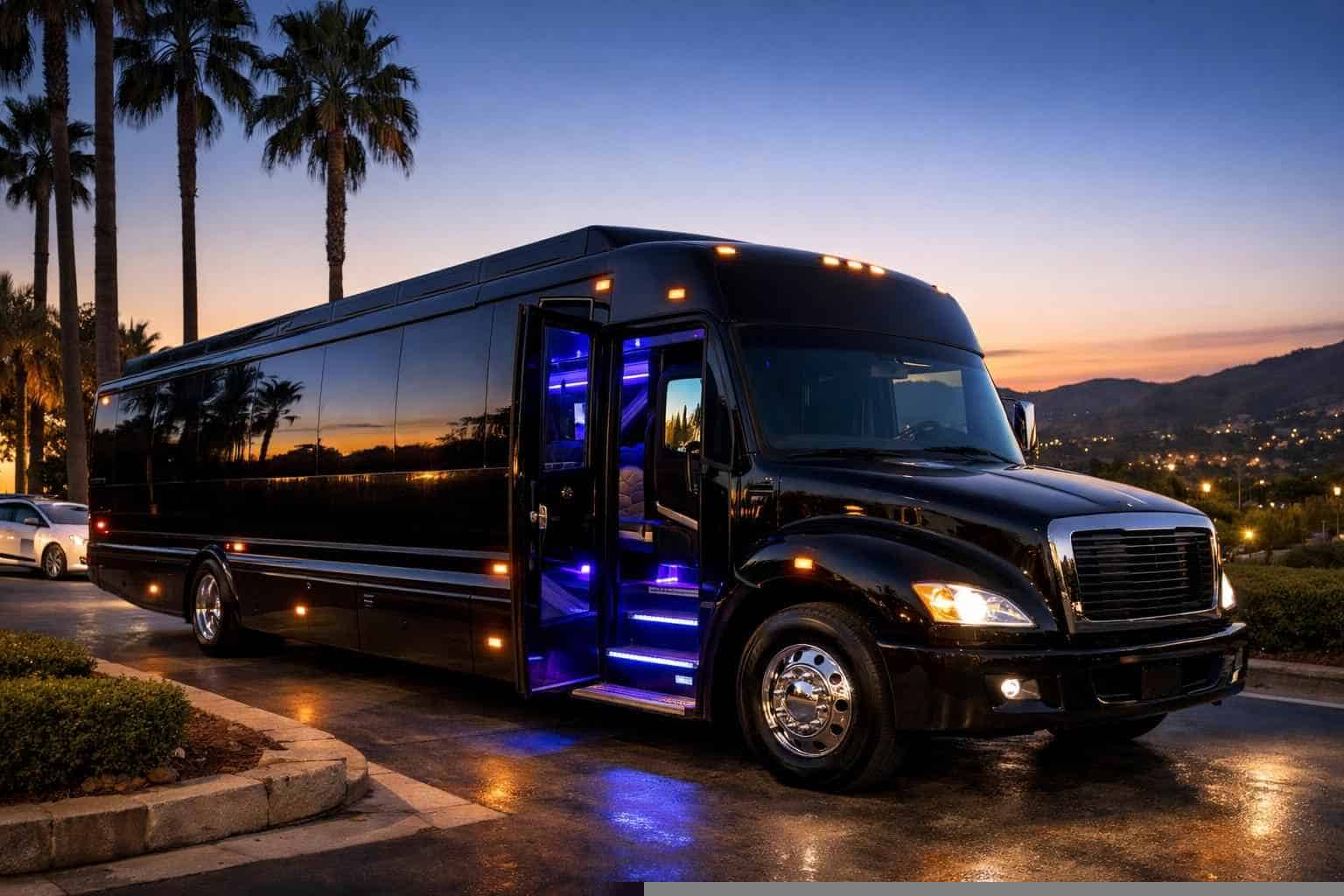 Black Party Bus Rental Services in Poway