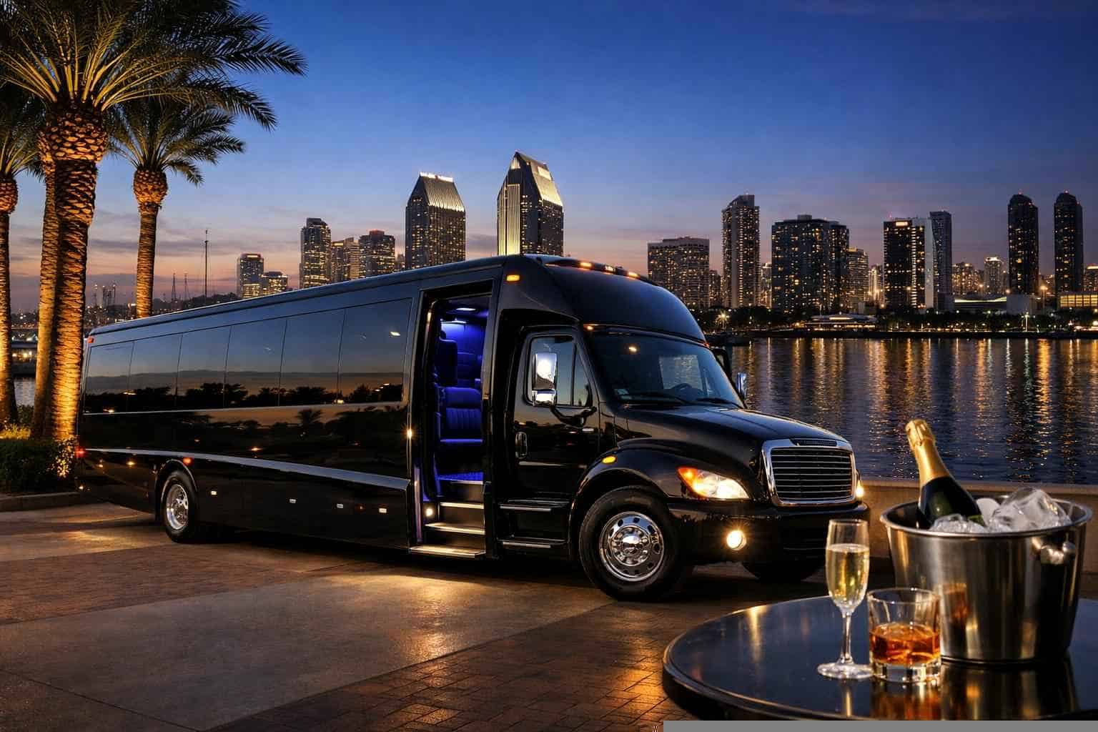 Black Party Bus Rental Services in San Diego
