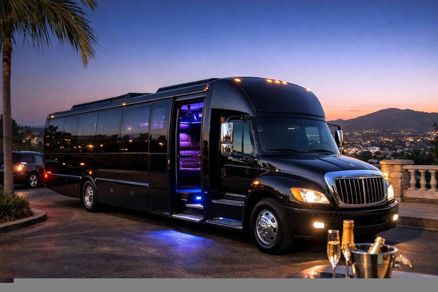 Black Party Bus Rental Services in San Marcos