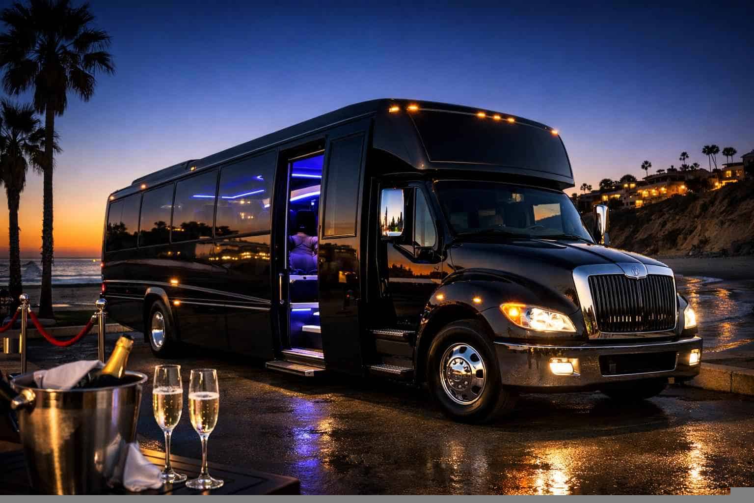 Black Party Bus Rental Solana Beach CA