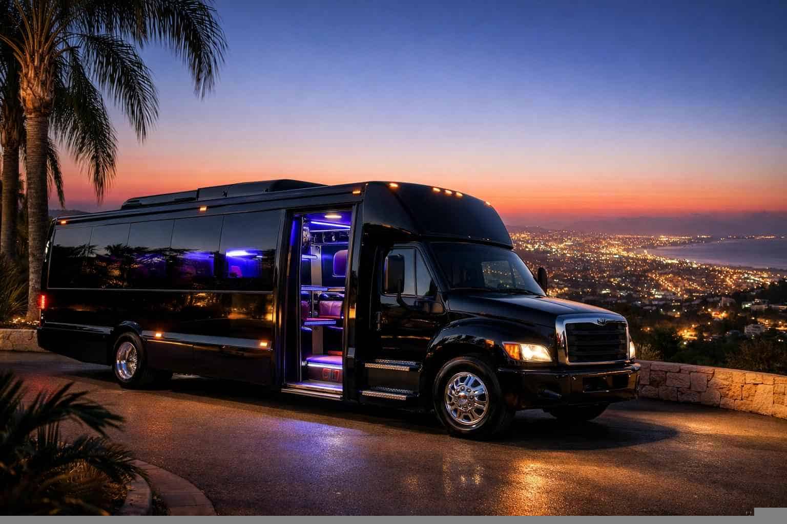Black Party Bus Rental Vista CA